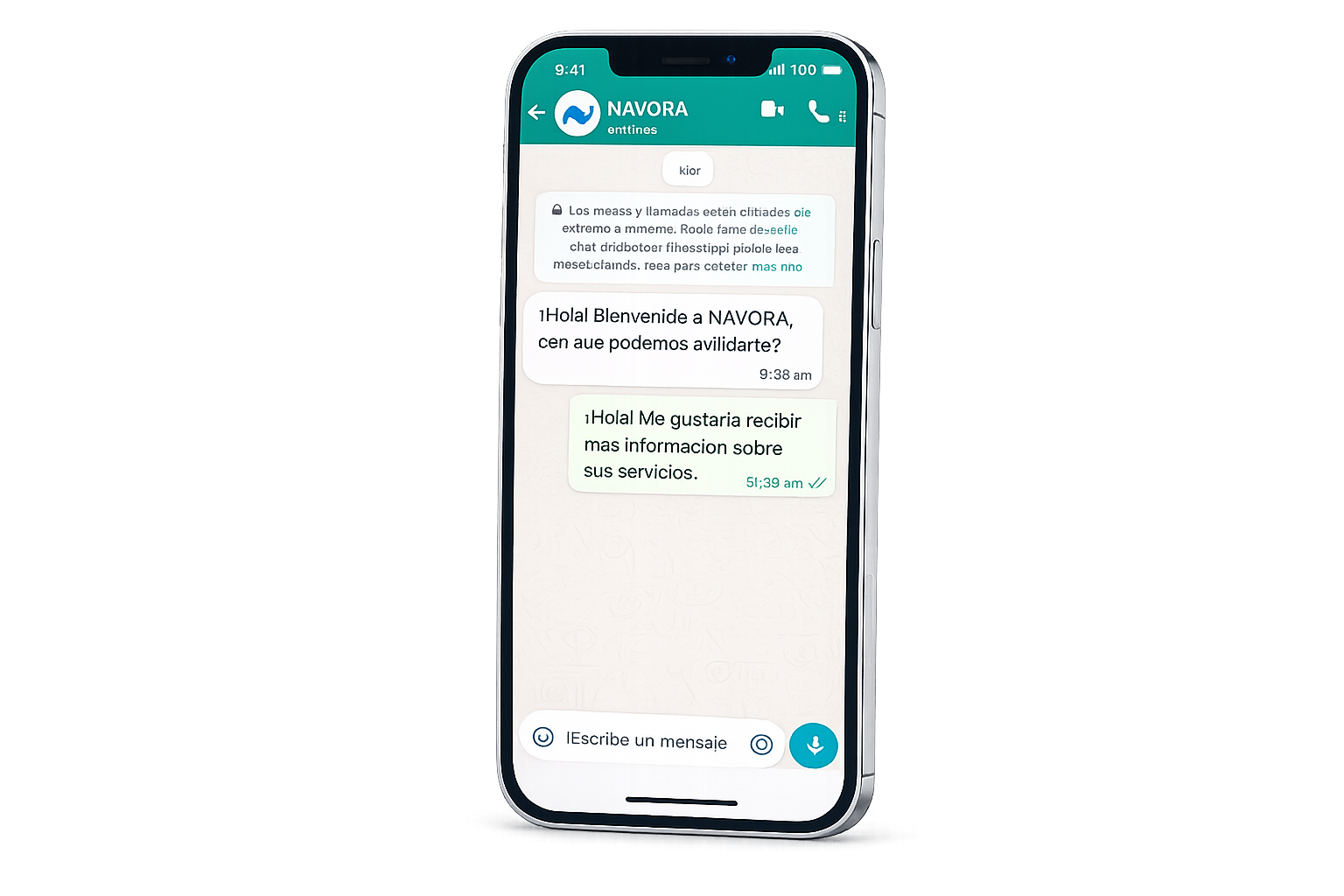 Atencion por WhatsApp desde Navora